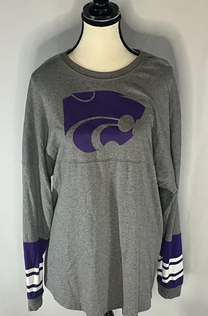 Pressbox Kansas State Wildcats Long Sleeve Spirit Jersey Medium thumbnail 1