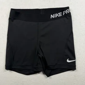 Nike Pro Compression Shorts Women’s Size Small Black Dri-FIT Training Workout thumbnail 1