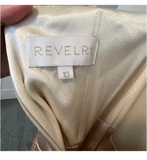 Revelry Rory Satin Wedding Dress in Gold Champagne - 703 thumbnail 9