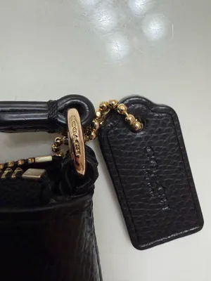 Coach Black Leather Wristlet thumbnail 15