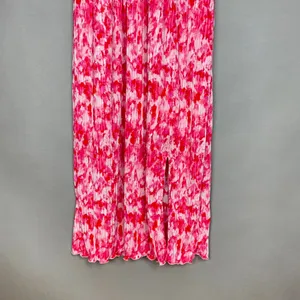 Chelsea28‎ Dress Flutter Sleeve Plissé Midi Dress NWT Pink Red Artful Petals Lrg thumbnail 5