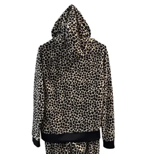 Juicy Couture Women’s Leopard Velvet Track Suit Size M thumbnail 2