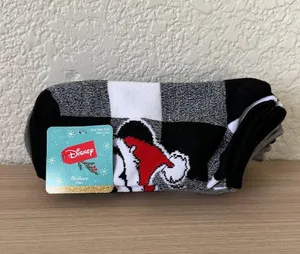 Disney Black, White, and Red No show Casual Socks 5 pairs thumbnail 1