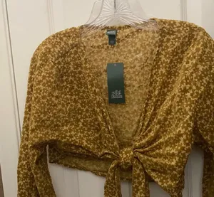 FINAL MARKDOWN FLOCKED wild fable tie front shrug xxl NWT thumbnail 1