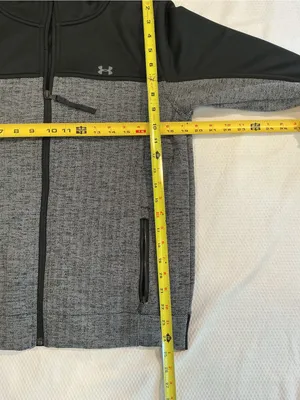 Under Armour Two-Tone Gray & Black Full Zip Hoodie thumbnail 4
