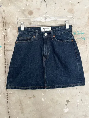 Reformation Lydia High Rise Denim Mini Skirt thumbnail 3