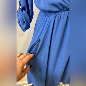 Maeve Lene Faux Wrap Dress in Blue Size XS thumbnail 6