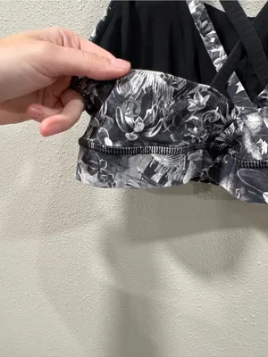 Lululemon Energy Bra Flowabunga Black Angel Wing / Black thumbnail 5