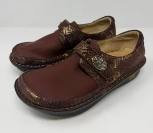 Alegria Paloma Brown Gold Metallic Clogs Shoes DEN-589 Womens 38 USA 7.5 thumbnail 1