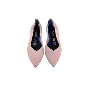 Rothy's Shoes The Point Petal Pink Knit Ballet Flats Size 6 thumbnail 2