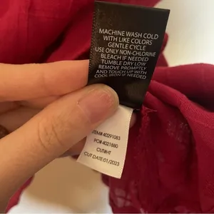 Torrid Babydoll Cotton Window Pane Button Front Tank in Red Bud thumbnail 8