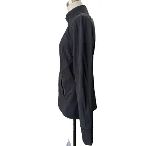 Lululemon Sleek Essentials Jacket Womens Size 12 Black Athletic Outdoor Luxtreme thumbnail 5
