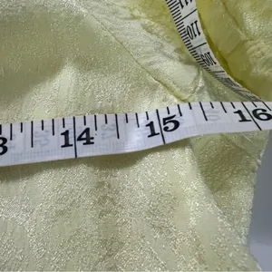 Krisa Womens Yellow Snake Print Jacquard Wrap Blouse‎ Puff Sleeve XS thumbnail 7