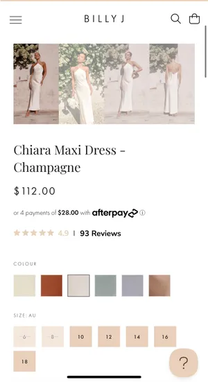 Billy J Chiara Maxi Dress White Size 8 thumbnail 2