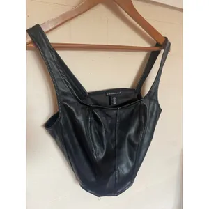 SINCERELY JULES Faux Leather Corset Top GOTH LOLITA Large L Bustier Black thumbnail 2