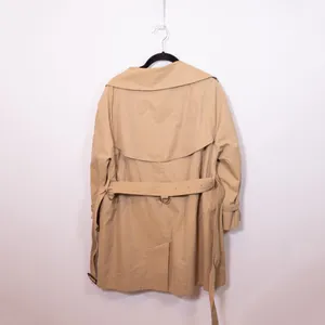 Burberry London Women's Cotton Poplin Double Breasted Trench Coat Jacket Tan 4 thumbnail 5