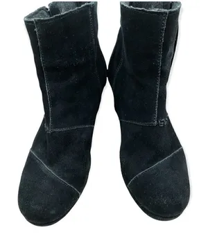 Toms black side zipper ankle booties thumbnail 1