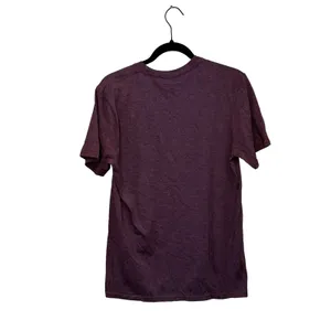 Blessed Graphic Tee‎ Medium Burgundy Christian Faith Shirt Minimalist Script Top thumbnail 2