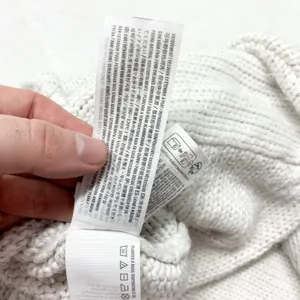 Hollister Cropped Shaker Knit Sweater Women Size M White Cream Y2K Acrylic Blend thumbnail 13