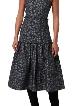 Lulus The Sandy Jacquard Sleeveless Midi Dress size medium floral print thumbnail 1