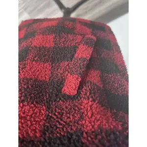 Woolrich Women'S Red Black Buffalo Plaid Collared Full Zip Pockets Vest Sz Xl thumbnail 4