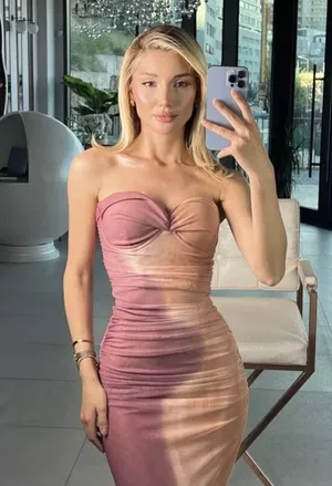dress maxi midi corset fitted bodycon mesh mauve beige wedding party thumbnail 4