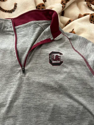 SC Gamecocks athletic zip up Gray thumbnail 3