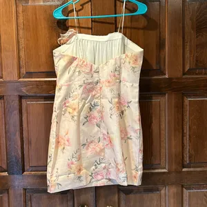 NWT Klesis Floral Tube Dress‎ L Large Strapless Statement Ruffle Mini Wedding thumbnail 6