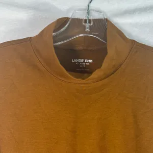 Lands End Size XL Tall Brown Relaxed Fit Long Sleeve Mock Neck T-Shirt thumbnail 5