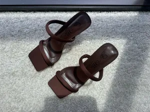Brown Satin Heels Size 7 thumbnail 4