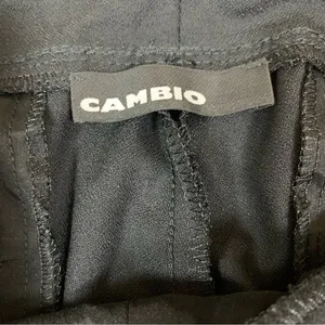 Cambio Jaqueline Black Relaxed Fit Drawstring Tapered Pants Comfort‎ Stretch 8 thumbnail 6
