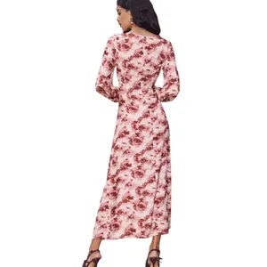Nordstrom NWT Cider Floral Pleated Ruffle Maxi Dress Sz 8 thumbnail 5