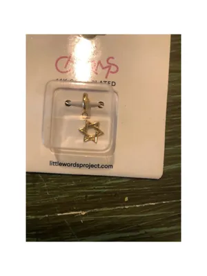 Little Words Project NWT 14k Gold Plated Star of David Charm thumbnail 3