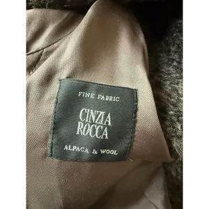 Cinzia Rocca Coat Women 8 Brown Wool Alpaca Blend Oversized Cape Academia‎ thumbnail 10