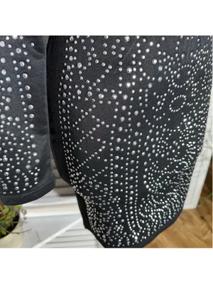 Vintage Y2K studded dress bodycon black punk goth rave alt edgy biker grunge M L thumbnail 8