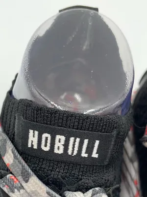 NOBULL Diamond Knit Runner Sneakers Black Red Camo Men's Size 7 Women's 8.5 thumbnail 4