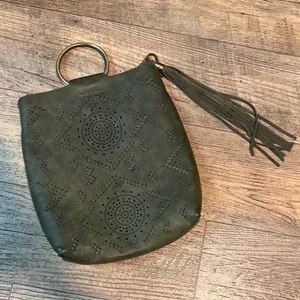 Anthropologie Olive Green Designer Bag thumbnail 3