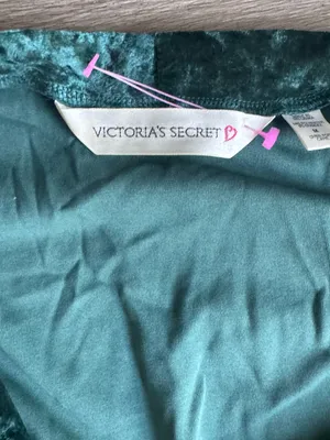 Y2K vintage Victoria’s Secret Emerald Crushed Velour Lounge Set NWT M/L thumbnail 4