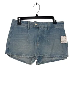 Free People Galivanting Skort in Aegean 26 New Womens Denim Jean Skirt Shorts thumbnail 5
