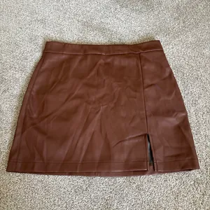 Shinestar Brown Pleather Skirt thumbnail 2
