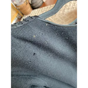 Vintage Black Beaded Lace‎ Maxi Dress Lambswool Old Money Evening Gown Black Tie thumbnail 8
