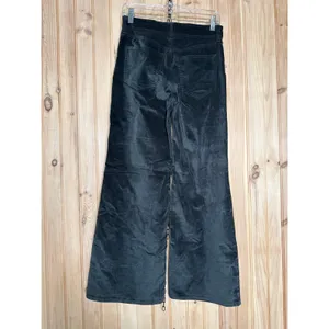 NWT J. Crew Wide Leg Trouser Pants Black Washed Velvet Soft Luxe Sz 26P Petite thumbnail 5