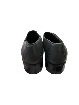 Nine West Darwin Loafer Pumps Low Block Heel Navy Black 6M thumbnail 5