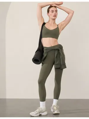 Athleta M Salutation Stash Mesh 7/8 Tight Moss Mesh Medium thumbnail 8
