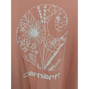 Carhartt T-Shirt women's XXL relaxed fit crew floral C graphic logo peach thumbnail 2