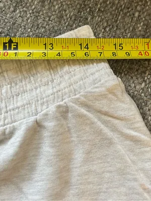 Gap Light Heather Gray/Cream Elastic Waistband Sleep Shorts | Size Large thumbnail 4