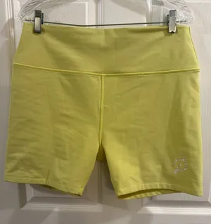 Peloton Neon Yellow High-Rise Bike Shorts thumbnail 1