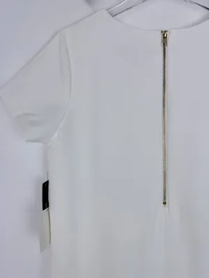 NWT Lulus Shift and Shout Dress Short Sleeves Mini Ivory White Size Small S NEW thumbnail 10