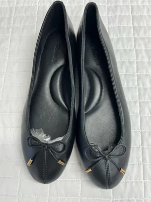 Madewell The Hester Flat in True Black Size 8 thumbnail 9