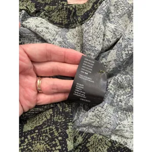 ANTHROPOLOGIE Rachel Tunic Dress in Green Snake Print Short Sleeve Size Medium thumbnail 7
